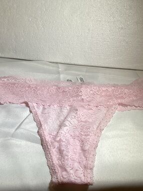 PINK Victoria's Secret Light Pink Lace Cheeky Panty